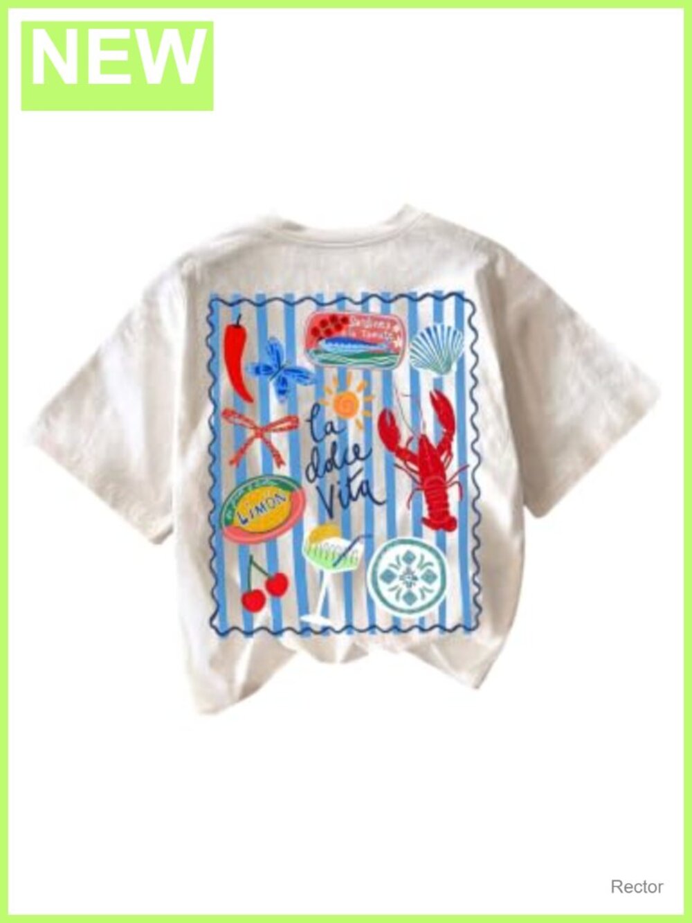 Women's Y2K Lobster Graphic T-Shirt Short Sleeve Summer Top